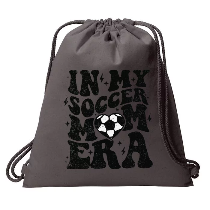 In My Soccer Mom Era Retro Soccer Mama Mothers Day Drawstring Bag