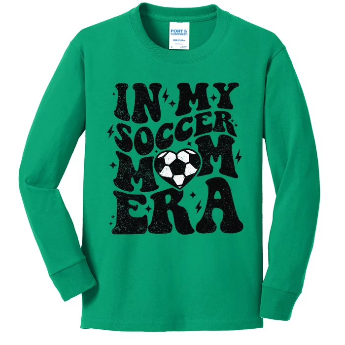 In My Soccer Mom Era Retro Soccer Mama Mothers Day Kids Long Sleeve Shirt