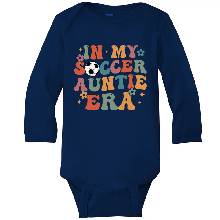 In My Soccer Auntie Era Baby Long Sleeve Bodysuit