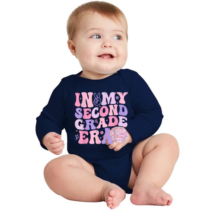 In My Second Grade Era Back To School Teacher Baby Long Sleeve Bodysuit