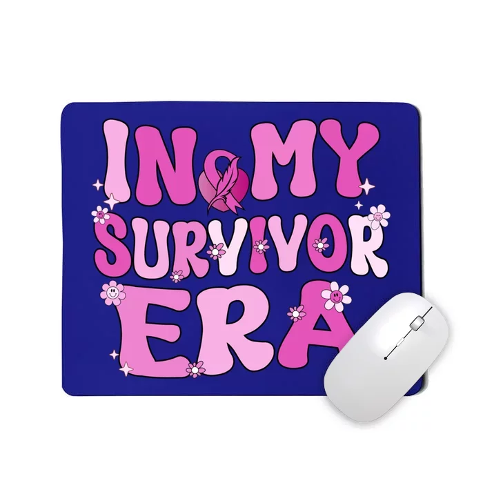 In My Survivor Era Retro Groovy Breast Cancer Awareness Cute Gift Mousepad