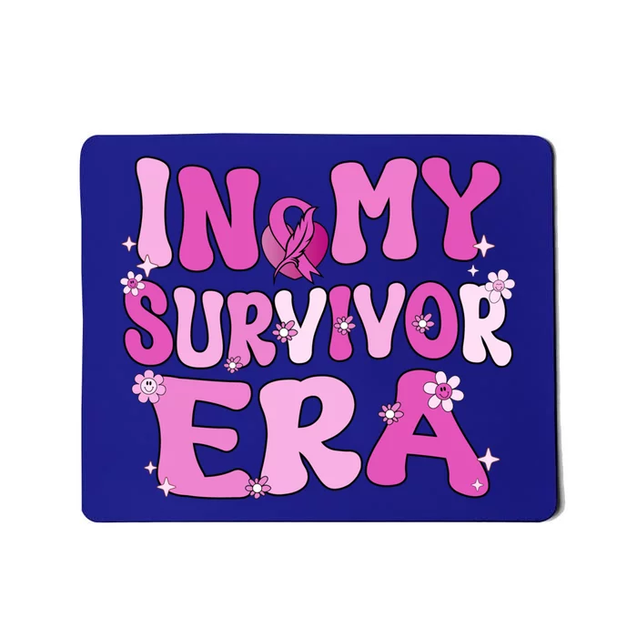 In My Survivor Era Retro Groovy Breast Cancer Awareness Cute Gift Mousepad