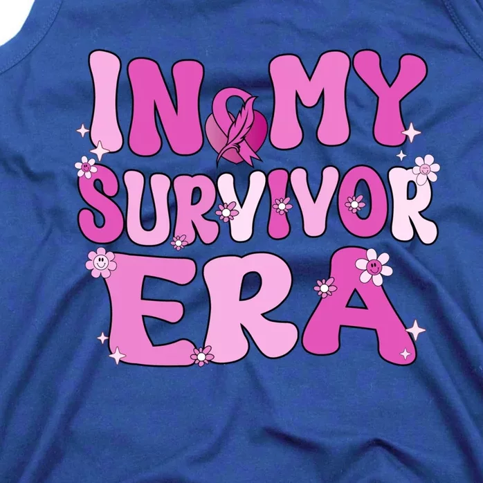 In My Survivor Era Retro Groovy Breast Cancer Awareness Cute Gift Tank Top