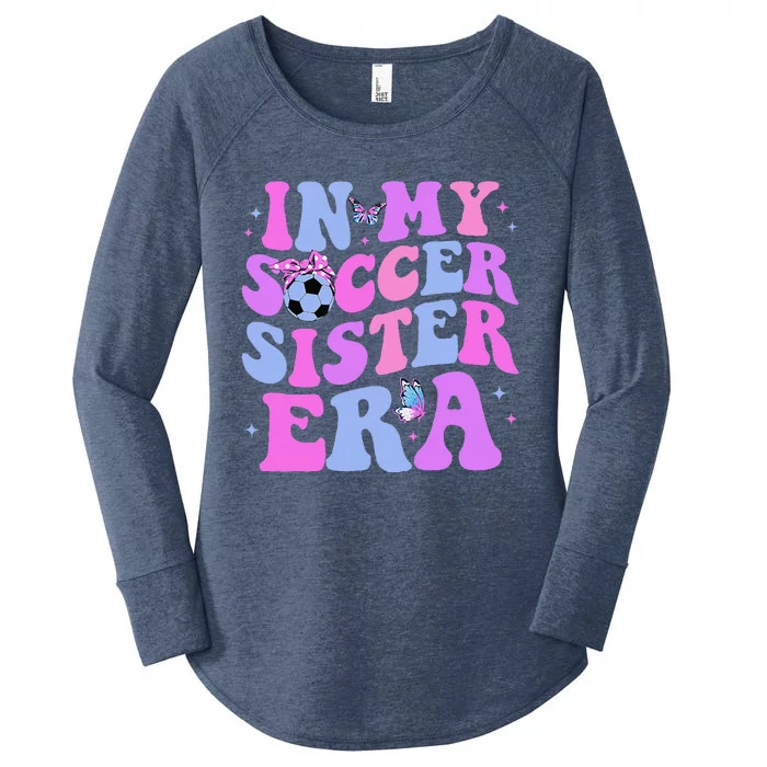 In My Soccer Sister Era Groovy Soccer Sister Women's Perfect Tri Tunic Long Sleeve Shirt