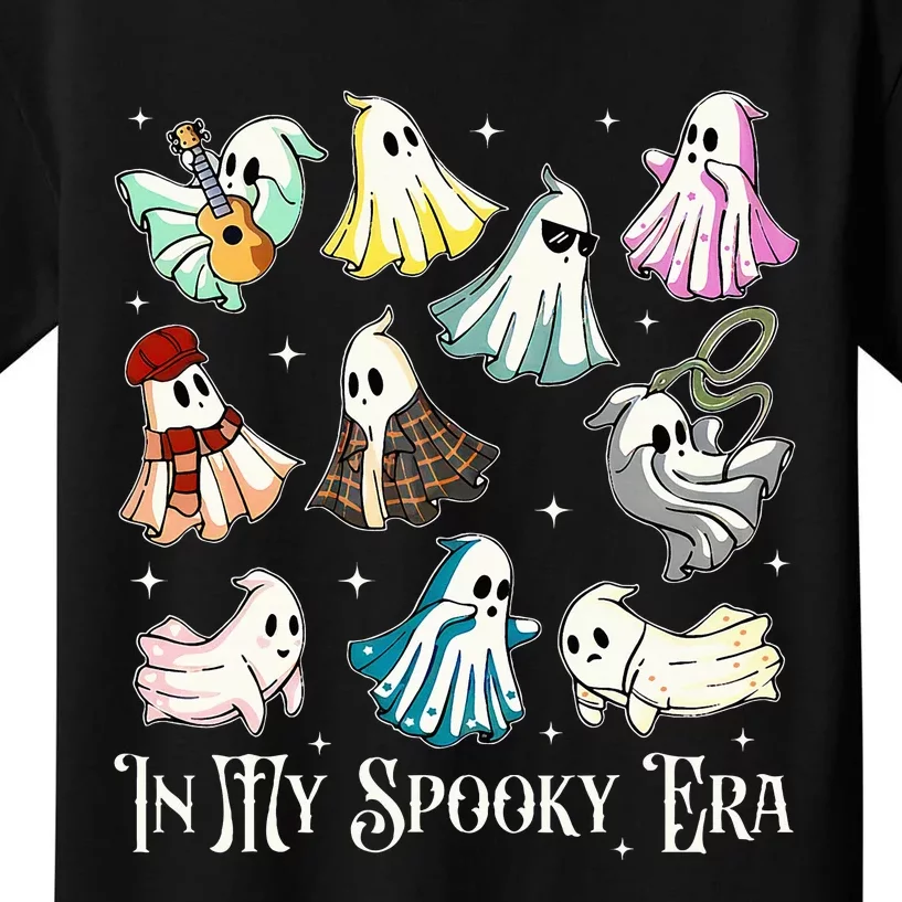 In My Spooky Era Music Lover Cute Ghost Halloween Costume Kids T-Shirt