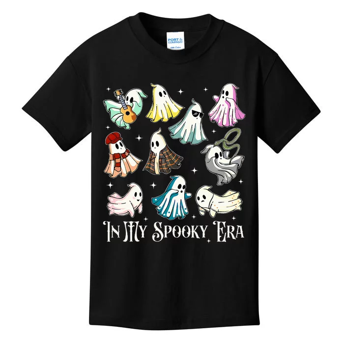 In My Spooky Era Music Lover Cute Ghost Halloween Costume Kids T-Shirt