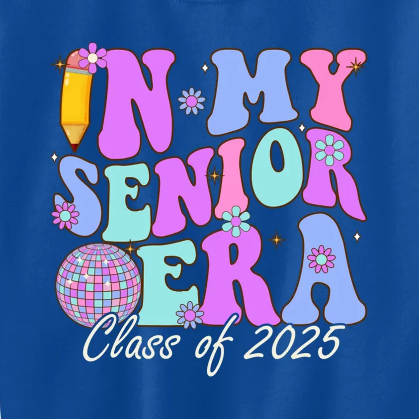 In My Senior Era Class Of 2025 Graduate Retro Groovy Gift Kids Sweatshirt