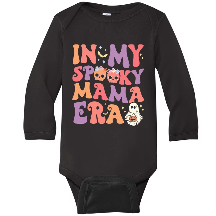 In My Spooky Mama Era Halloween Groovy Witchy Spooky Mom Baby Long Sleeve Bodysuit