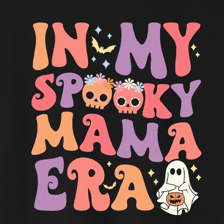 In My Spooky Mama Era Halloween Groovy Witchy Spooky Mom Women's Crop Top Tee