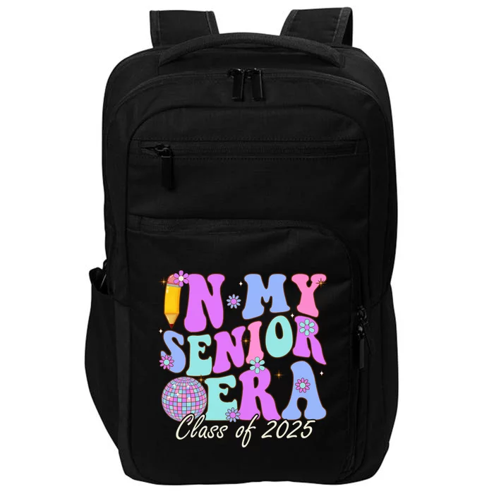 In My Senior Era Class Of 2025 Graduate Retro Groovy Gift Impact Tech Backpack