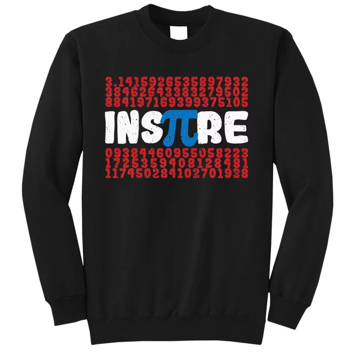 Inspire Math Superhero Pi Day Mathematics Teacher Nerd Geek Sweatshirt