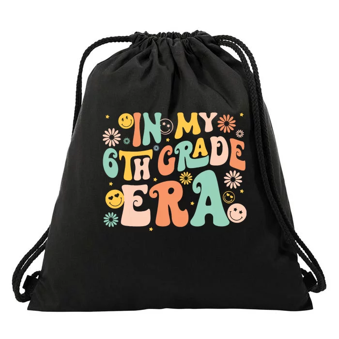 In My Sixth Grade Era Retro 6th Grade Back To School Drawstring Bag