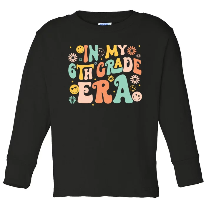 In My Sixth Grade Era Retro 6th Grade Back To School Toddler Long Sleeve Shirt