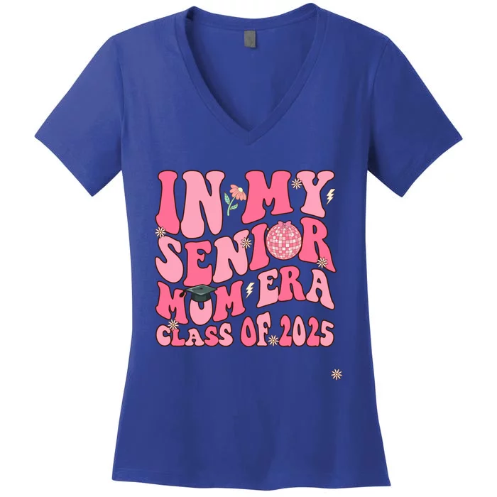 In My Senior Mom Era Class Of 2025 Masters Graduation Gift Women's V-Neck T-Shirt