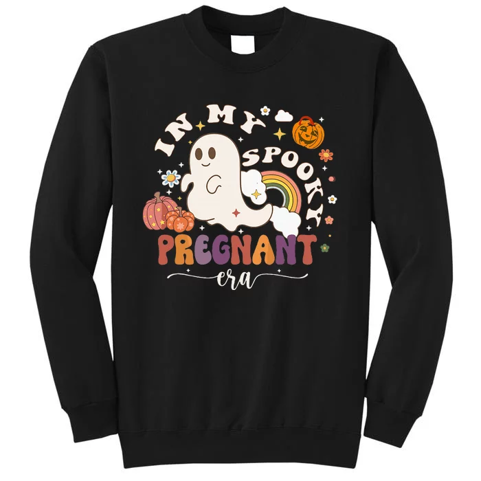 In My Spooky Pregnant Era Ghost Halloween Pregnant Tall Sweatshirt