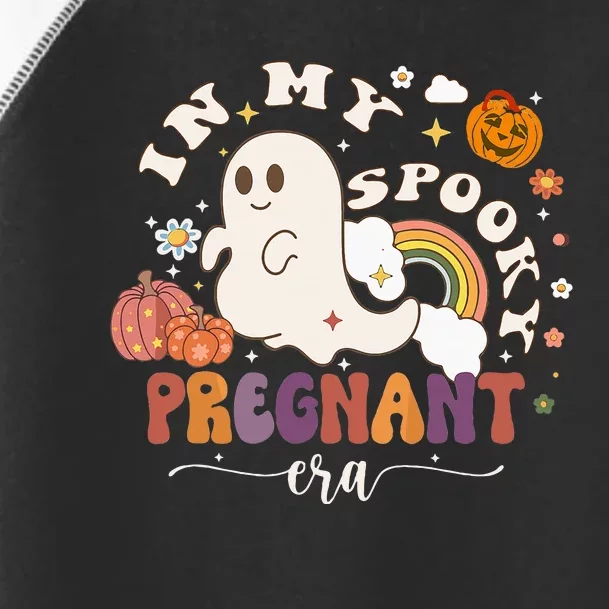 In My Spooky Pregnant Era Ghost Halloween Pregnant Toddler Fine Jersey T-Shirt