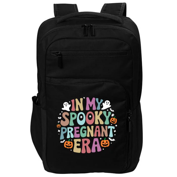 In My Spooky Pregnant Era Halloween Ghost Pumpkin Mom Cool Gift Impact Tech Backpack