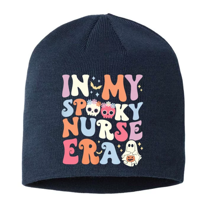 In My Spooky Nurse Era Halloween Groovy Witchy Spooky Nurse 8 1/2in Sustainable Knit Beanie