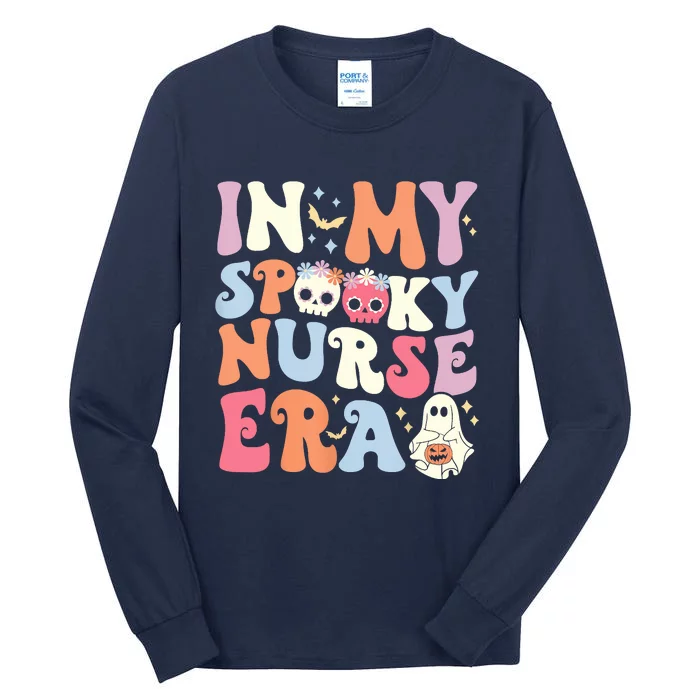 In My Spooky Nurse Era Halloween Groovy Witchy Spooky Nurse Tall Long Sleeve T-Shirt