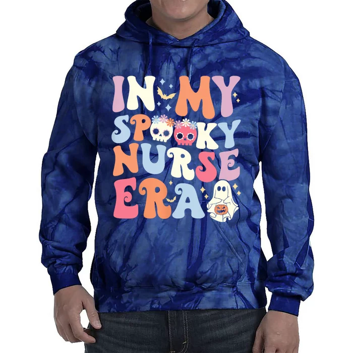 In My Spooky Nurse Era Halloween Groovy Witchy Spooky Nurse Tie Dye Hoodie