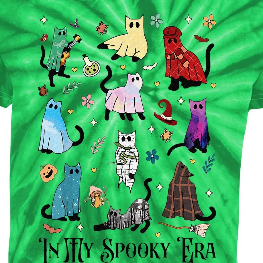 In My Spooky Era Cute Cat Halloween Tay Halloween Kids Tie-Dye T-Shirt