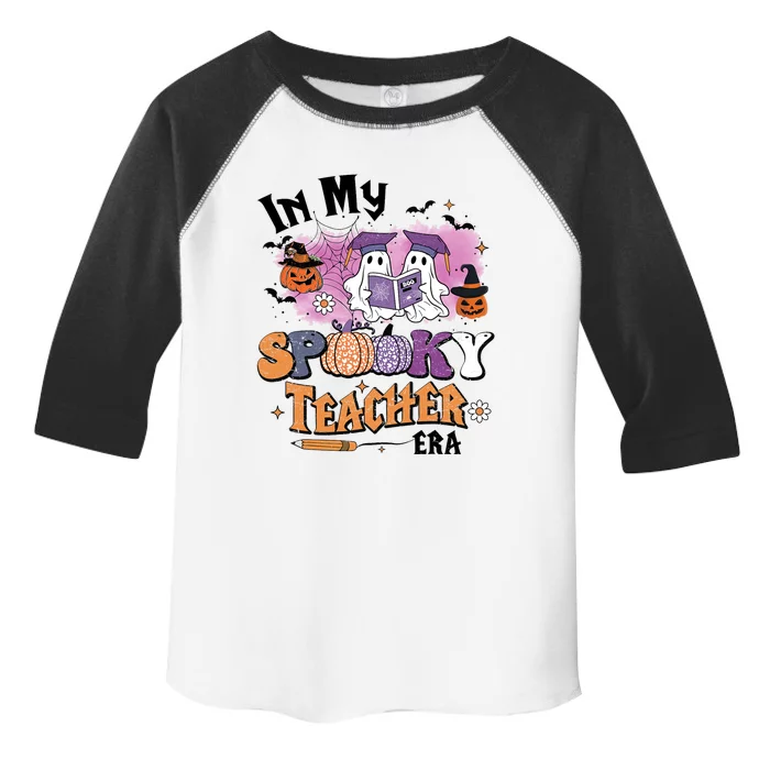 In My Spooky Teacher Era Retro Ghost Halloween Teachers Day Toddler Fine Jersey T-Shirt