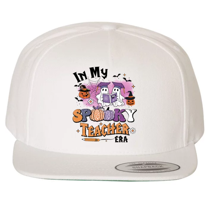 In My Spooky Teacher Era Retro Ghost Halloween Teachers Day Wool Snapback Cap