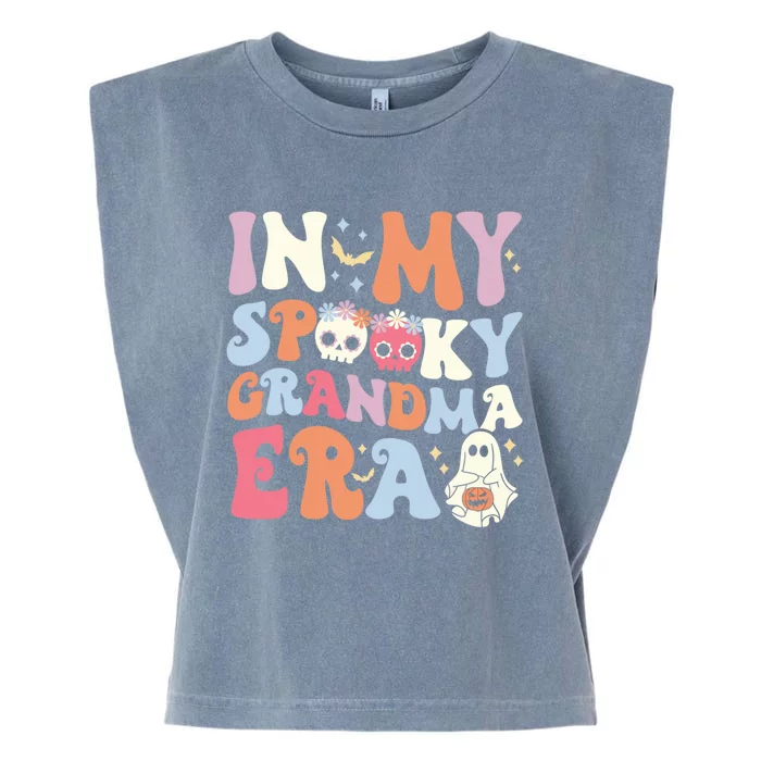 In My Spooky Grandma Era Halloween Groovy Witchy Grandma Meaningful Gift Garment-Dyed Women's Muscle Tee