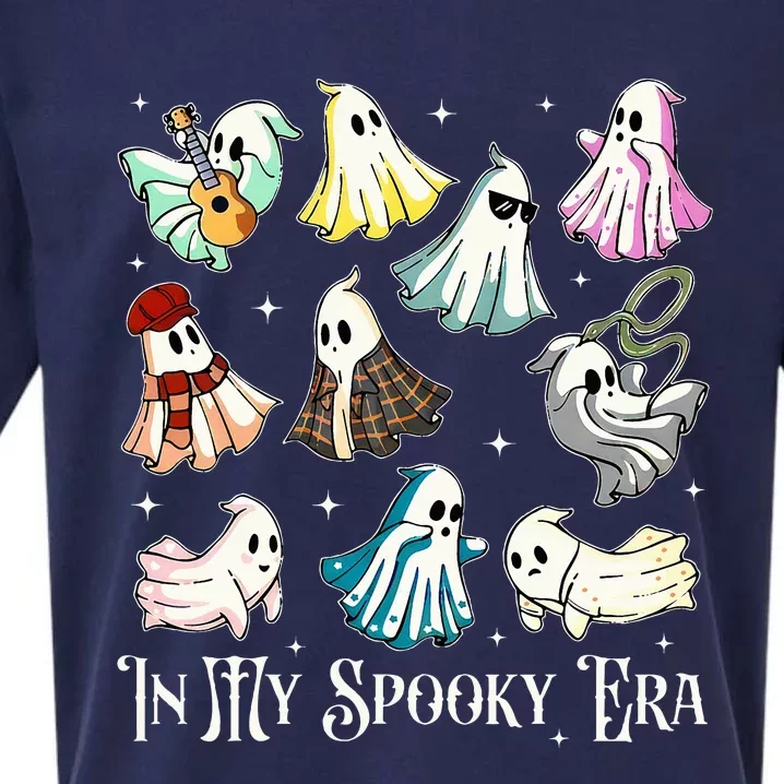 In My Spooky Era Music Lover Cute Ghost Halloween Costume Sueded Cloud Jersey T-Shirt