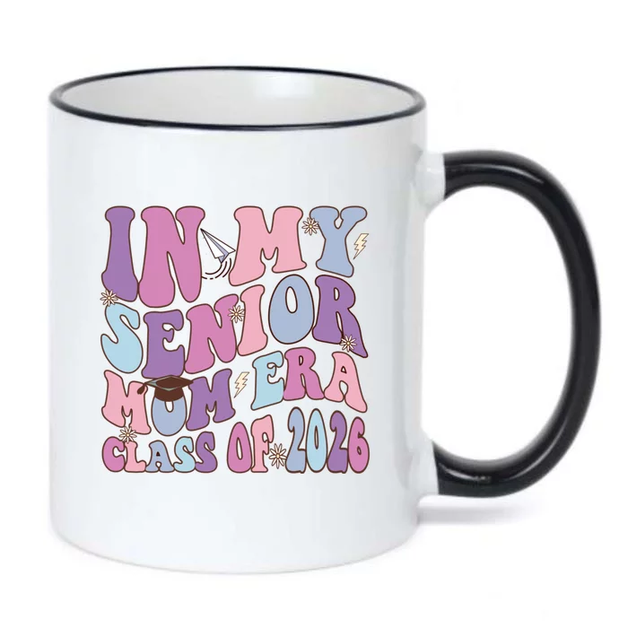 In My Senior Mom Era Class Of 2026 Graduation Groovy Gift Black Color Changing Mug