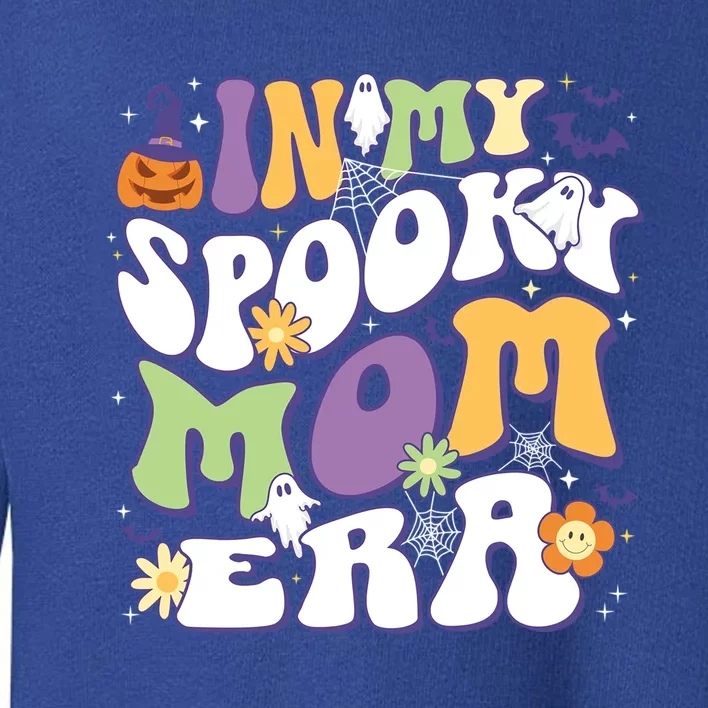 In My Spooky Mom Era Halloween Groovy Mama Retro Cute Gift Toddler Sweatshirt