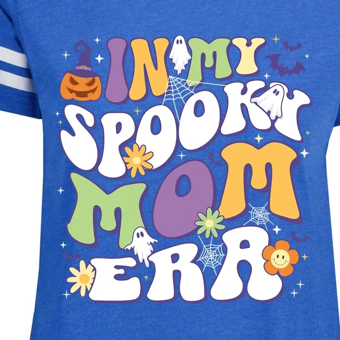 In My Spooky Mom Era Halloween Groovy Mama Retro Cute Gift Enza Ladies Jersey Football T-Shirt