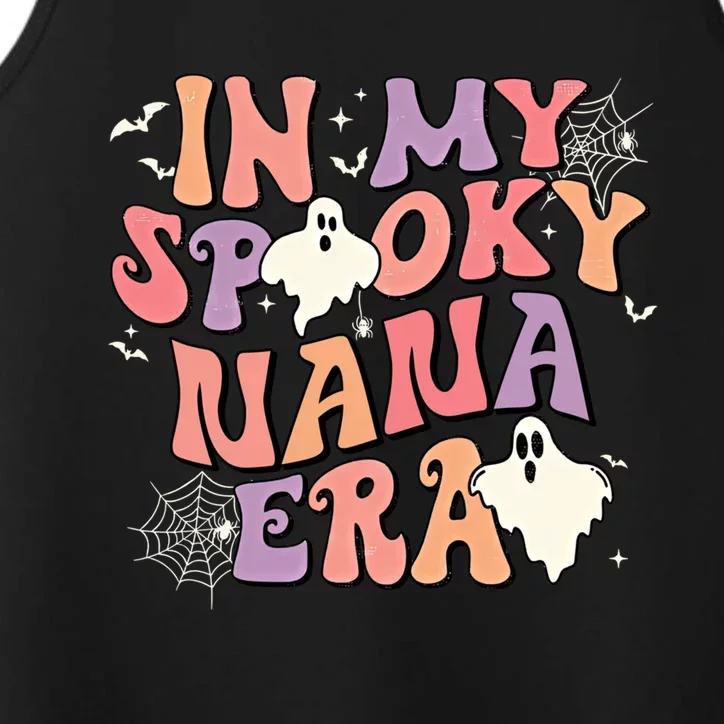 In My Spooky Nana Era Halloween Ghost Retro Groovy Grandma Cool Gift Performance Tank