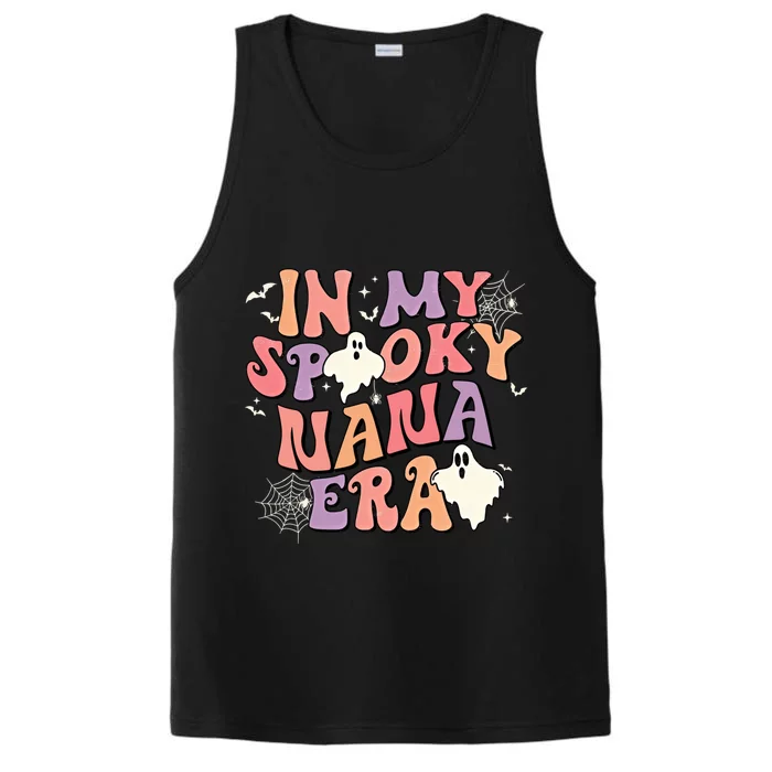 In My Spooky Nana Era Halloween Ghost Retro Groovy Grandma Cool Gift Performance Tank