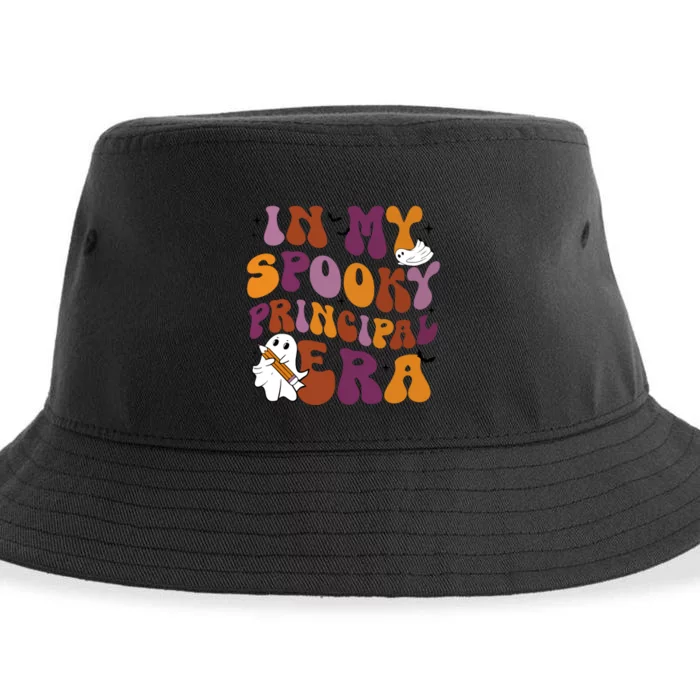 In My Spooky Principal Era Spooky Ghoul Boo Halloween Sustainable Bucket Hat