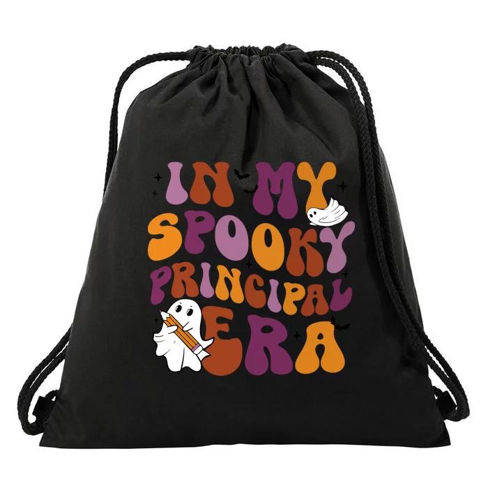 In My Spooky Principal Era Spooky Ghoul Boo Halloween Drawstring Bag