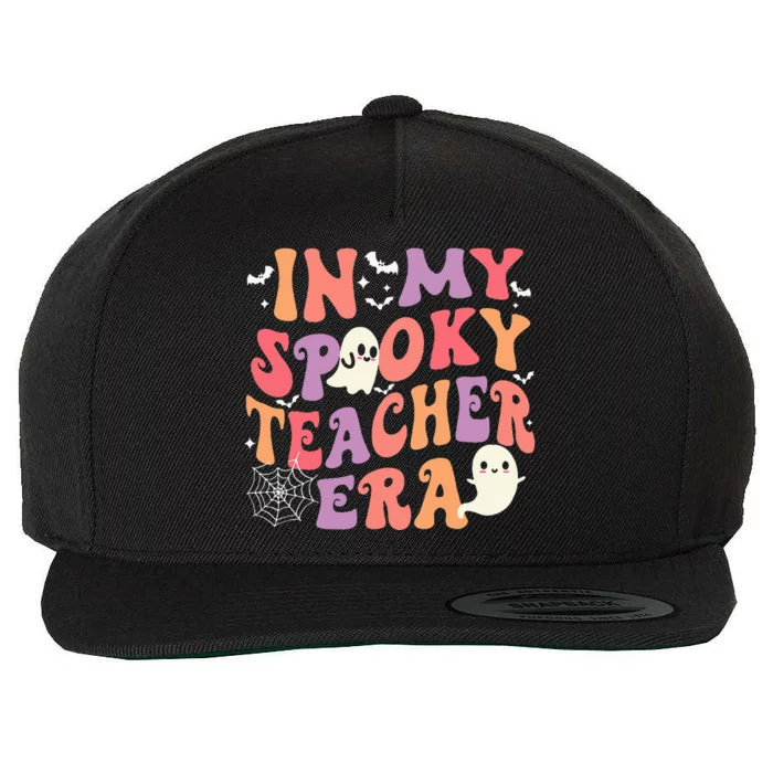 In My Spooky Teacher Era Ghost Halloween Retro Teachers Day Wool Snapback Cap