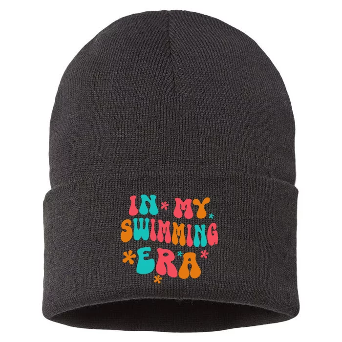 In My Swimming Era / Swim Swimmer Pool Swimmers And Swimming Sustainable Knit Beanie