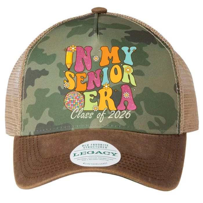 In My Senior Era Class Of 2026 Graduate Retro Groovy Funny Gift Legacy Tie Dye Trucker Hat