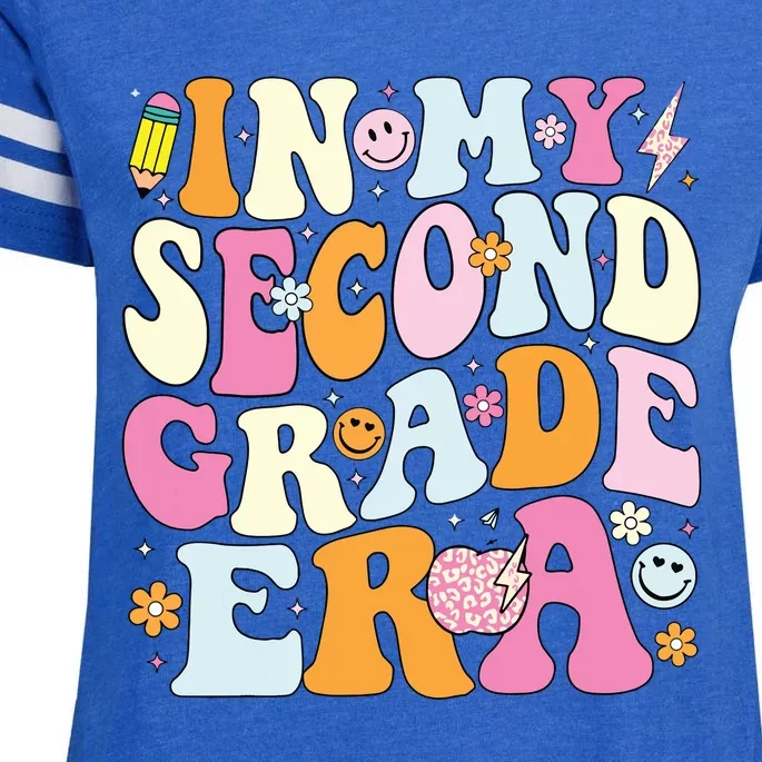 In My Second Grade Era 2nd Grade Girl Teacher Back To School Enza Ladies Jersey Football T-Shirt