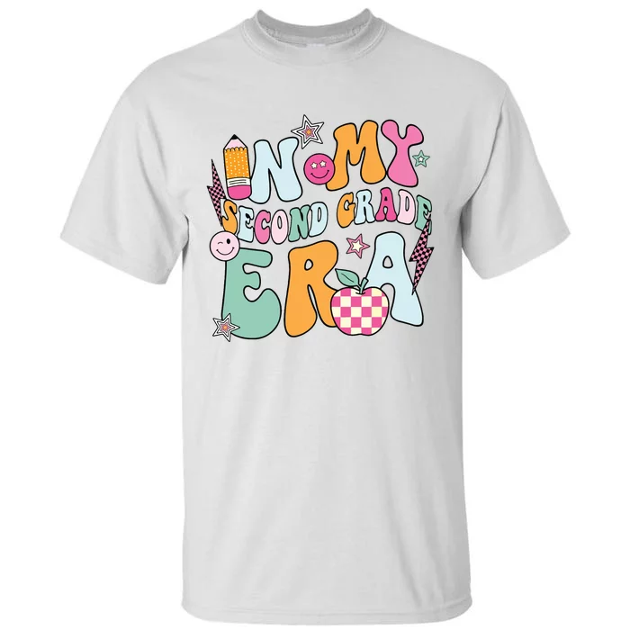 In My Second Grade Era Back To School Retro Groovy 2nd Grade Tall T-Shirt