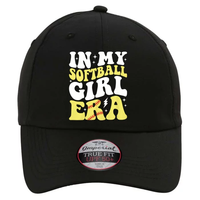 In My Softball Girl Era Retro Groovy Softball Girl The Original Performance Cap