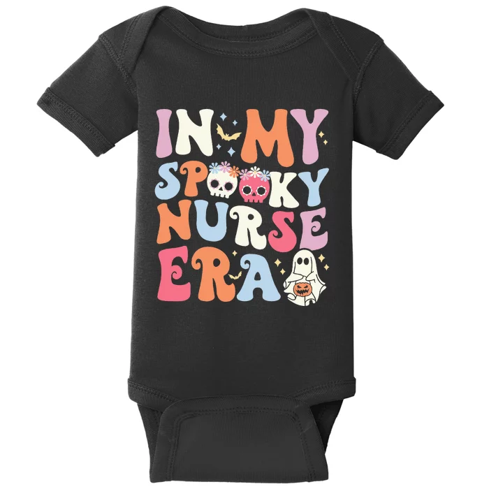 In My Spooky Nurse Era Halloween Groovy Witchy Spooky Nurse Baby Bodysuit