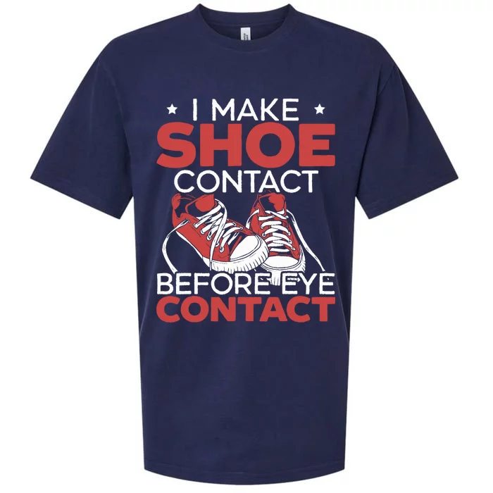 I Make Shoe Contact Before Eye Contact Sneakerhead Sueded Cloud Jersey T-Shirt