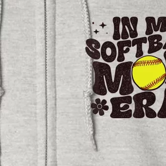 In My Softball Mom Era Softball Mama Wo Retro Full Zip Hoodie