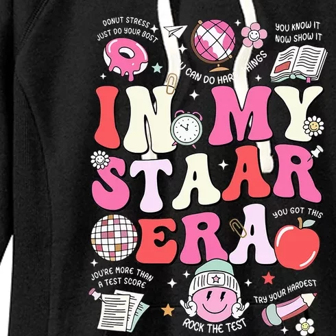 In My Staar Era Motivational Testing Test Day Funny Teacher Women's Fleece Hoodie