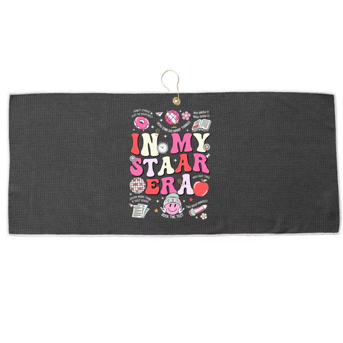 In My Staar Era Motivational Testing Test Day Funny Teacher Large Microfiber Waffle Golf Towel