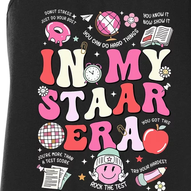 In My Staar Era Motivational Testing Test Day Funny Teacher Women's Racerback Tank