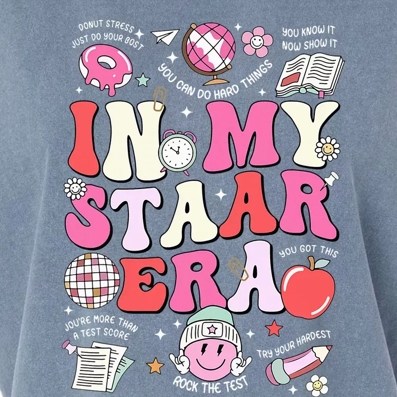 In My Staar Era Motivational Testing Test Day Funny Teacher Garment-Dyed Women's Muscle Tee