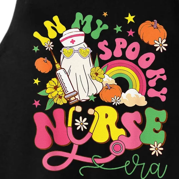 In My Spooky Nurse Era Nicu Funny Halloween Ghost Pumpkin Ladies Tri-Blend Wicking Tank